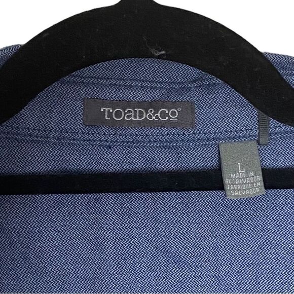 Toad&Co Wm’s Sz Lrg Chambray Blue Side Zipper Pockets Button Down Tunic Shirt - Picture 5 of 6